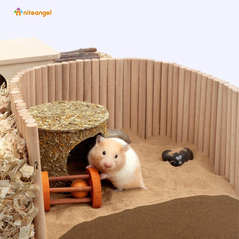 Niteangel Hamster Climbing Ladder Wooden Suspension Bridge for Guinea Pigs Rats Hedgehog Gerbils Mouse Sugar Glider and Other Small Animals (Large) - Image 3